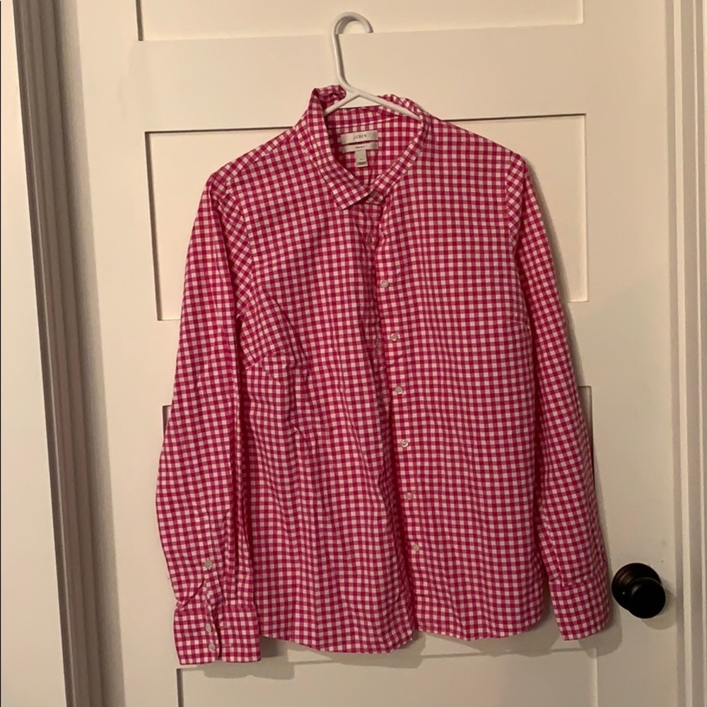 J. Crew button down pink shirt